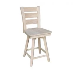 International Concepts Tuscany Counter Height Stool, with Swivel, 24" Seat Height, Unfinished -Kitchen & Dining Furniture Sales Store Whitewood20Industries20Inc Sxx292SWxx1