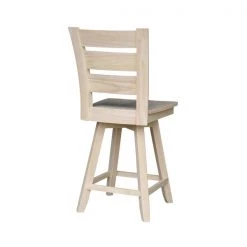International Concepts Tuscany Counter Height Stool, with Swivel, 24" Seat Height, Unfinished -Kitchen & Dining Furniture Sales Store Whitewood20Industries20Inc Sxx292SWxx2