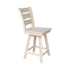 International Concepts Tuscany Counter Height Stool, with Swivel, 24" Seat Height, Unfinished -Kitchen & Dining Furniture Sales Store Whitewood20Industries20Inc Sxx292SWxx5