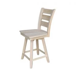 International Concepts Tuscany Counter Height Stool, with Swivel, 24" Seat Height, Unfinished -Kitchen & Dining Furniture Sales Store Whitewood20Industries20Inc Sxx292SWxx6