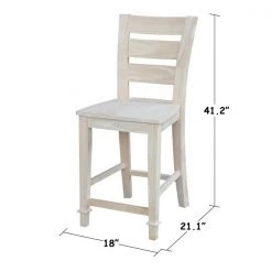 International Concepts Tuscany Counter Height Stool, 24" Seat Height, Unfinished -Kitchen & Dining Furniture Sales Store Whitewood20Industries20Inc Sxx292xx2