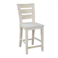 International Concepts Tuscany Counter Height Stool, 24" Seat Height, Unfinished -Kitchen & Dining Furniture Sales Store Whitewood20Industries20Inc Sxx292xx3