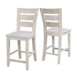 International Concepts Tuscany Counter Height Stool, 24" Seat Height, Unfinished -Kitchen & Dining Furniture Sales Store Whitewood20Industries20Inc Sxx292xx4