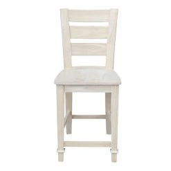 International Concepts Tuscany Counter Height Stool, 24" Seat Height, Unfinished -Kitchen & Dining Furniture Sales Store Whitewood20Industries20Inc Sxx292xx5
