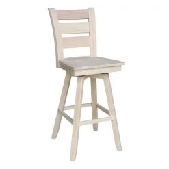 International Concepts Tuscany Bar Height Stool, with Swivel, 30" Seat Height, Unfinished -Kitchen & Dining Furniture Sales Store Whitewood20Industries20Inc Sxx293SWxx1