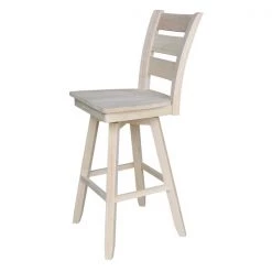 International Concepts Tuscany Bar Height Stool, with Swivel, 30" Seat Height, Unfinished -Kitchen & Dining Furniture Sales Store Whitewood20Industries20Inc Sxx293SWxx5