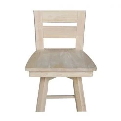 International Concepts Tuscany Bar Height Stool, with Swivel, 30" Seat Height, Unfinished -Kitchen & Dining Furniture Sales Store Whitewood20Industries20Inc Sxx293SWxx7