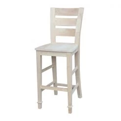 International Concepts Tuscany Bar Height Stool, 30" Seat Height, Unfinished -Kitchen & Dining Furniture Sales Store Whitewood20Industries20Inc Sxx293xx1