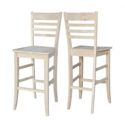 International Concepts Roma Bar Height Stool, 30" Seat Height, Unfinished -Kitchen & Dining Furniture Sales Store Whitewood20Industries20Inc Sxx3103xx1