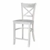International Concepts Charlotte Counter Height Stool, 24" Seat Height, Unfinished -Kitchen & Dining Furniture Sales Store Whitewood20Industries20Inc Sxx312