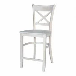 International Concepts Charlotte Counter Height Stool, 24" Seat Height, Unfinished