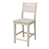 International Concepts Aspen Counter Height Panel Stool, 24" Seat Height, Unfinished