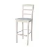 International Concepts Madrid Bar Height Stool, 30" Seat Height, Unfinished