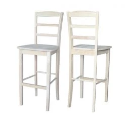International Concepts Madrid Bar Height Stool, 30" Seat Height, Unfinished -Kitchen & Dining Furniture Sales Store Whitewood20Industries20Inc Sxx403xx1