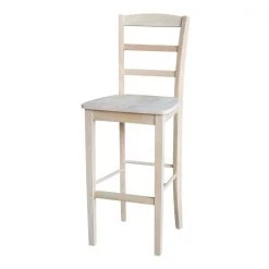 International Concepts Madrid Bar Height Stool, 30" Seat Height, Unfinished -Kitchen & Dining Furniture Sales Store Whitewood20Industries20Inc Sxx403xx2
