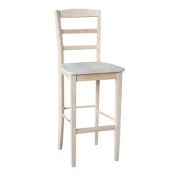 International Concepts Madrid Bar Height Stool, 30" Seat Height, Unfinished -Kitchen & Dining Furniture Sales Store Whitewood20Industries20Inc Sxx403xx3