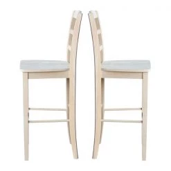 International Concepts Madrid Bar Height Stool, 30" Seat Height, Unfinished -Kitchen & Dining Furniture Sales Store Whitewood20Industries20Inc Sxx403xx4