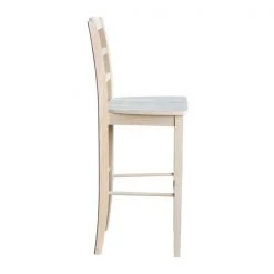 International Concepts Madrid Bar Height Stool, 30" Seat Height, Unfinished -Kitchen & Dining Furniture Sales Store Whitewood20Industries20Inc Sxx403xx5
