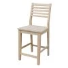 International Concepts Aspen Counter Height Slat Stool, 24" Seat Height, Unfinished -Kitchen & Dining Furniture Sales Store Whitewood20Industries20Inc Sxx42