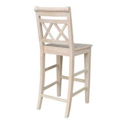 International Concepts Canyon BarHeight XX Stool, 30" Seat Height, Ready to Finish -Kitchen & Dining Furniture Sales Store Whitewood20Industries20Inc Sxx473xx1