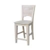 International Concepts Solid Back Counter Height Stool, 24" Seat Height, Unfinished -Kitchen & Dining Furniture Sales Store Whitewood20Industries20Inc Sxx482