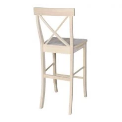 International Concepts X-Back Stool, 30" Seat Height, Unfinished -Kitchen & Dining Furniture Sales Store Whitewood20Industries20Inc Sxx6133xx1