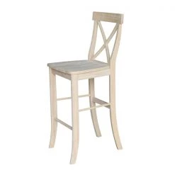 International Concepts X-Back Stool, 30" Seat Height, Unfinished -Kitchen & Dining Furniture Sales Store Whitewood20Industries20Inc Sxx6133xx6