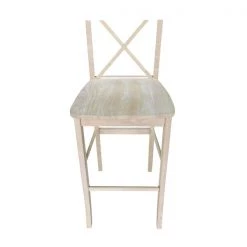 International Concepts X-Back Stool, 30" Seat Height, Unfinished -Kitchen & Dining Furniture Sales Store Whitewood20Industries20Inc Sxx6133xx8