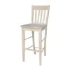 International Concepts Café Stool, 30" Seat Height, Unfinished -Kitchen & Dining Furniture Sales Store Whitewood20Industries20Inc Sxx6163