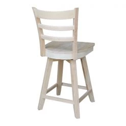 International Concepts Emily Counter Height Stool, 24" Seat Height, with Swivel, Unfinished -Kitchen & Dining Furniture Sales Store Whitewood20Industries20Inc Sxx6172SWxx1