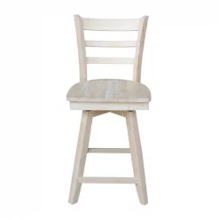 International Concepts Emily Counter Height Stool, 24" Seat Height, with Swivel, Unfinished -Kitchen & Dining Furniture Sales Store Whitewood20Industries20Inc Sxx6172SWxx4