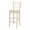 International Concepts Emily Bar Height Stool, 30" Seat Height, Unfinished