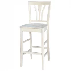 International Concepts Fanback Stool, 30"Seat Height, Unfinished