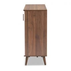 Baxton Studio Quinn White and Walnut Finished 2-Door Wood Dining Room Sideboard -Kitchen & Dining Furniture Sales Store Wholesale20Interiors20Inc 10214xx4