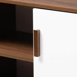 Baxton Studio Quinn White and Walnut Finished 2-Door Wood Dining Room Sideboard -Kitchen & Dining Furniture Sales Store Wholesale20Interiors20Inc 10214xx5