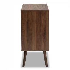 Baxton Studio Leena White and Walnut Brown Finished Wood 3-Drawer Sideboard Buffet -Kitchen & Dining Furniture Sales Store Wholesale20Interiors20Inc 10455xx4