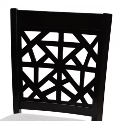 Baxton Studio Devon Grey Upholstered and Espresso Wood 2-Piece Pub Chair Set -Kitchen & Dining Furniture Sales Store Wholesale20Interiors20Inc 10765xx4