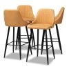 Baxton Studio Walter Tan Upholstered and Black Metal 4-Piece Bar Stool Set -Kitchen & Dining Furniture Sales Store Wholesale20Interiors20Inc 10797xx1