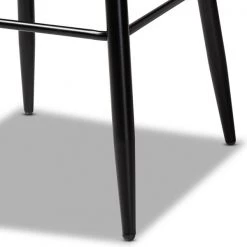 Baxton Studio Walter Tan Upholstered and Black Metal 4-Piece Bar Stool Set -Kitchen & Dining Furniture Sales Store Wholesale20Interiors20Inc 10797xx4