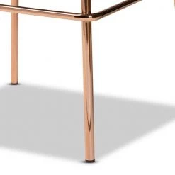 Baxton Studio Addie Blue Velvet Upholstered and Gold Finished 4-Piece Bar Stool Set -Kitchen & Dining Furniture Sales Store Wholesale20Interiors20Inc 10806xx4