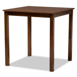 Baxton Studio Lenoir Walnut Wood Counter Height Pub Table