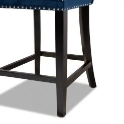 Baxton Studio Howell Modern Transitional Navy Blue Velvet and Dark Brown Finished Wood 2-Piece Counter Stool Set -Kitchen & Dining Furniture Sales Store Wholesale20Interiors20Inc 10961xx6xxeaa98d