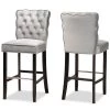 Baxton Studio Daphne Modern Dark Grey Velvet and Dark Brown Finished Wood 2-PC Bar Stool Set -Kitchen & Dining Furniture Sales Store Wholesale20Interiors20Inc 11009xx1xx1c28b7