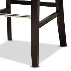 Baxton Studio Daphne Modern Dark Grey Velvet and Dark Brown Finished Wood 2-PC Bar Stool Set -Kitchen & Dining Furniture Sales Store Wholesale20Interiors20Inc 11009xx5xx113b0f