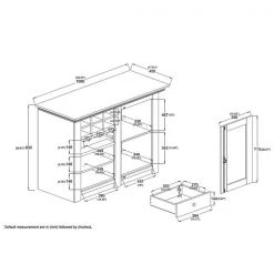 Baxton Studio Albert Modern Farmhouse Rustic Oak Brown Finished Wood 1-Door Dining Room Sideboard Buffet -Kitchen & Dining Furniture Sales Store Wholesale20Interiors20Inc 11252xx10xx11ef96