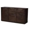 Baxton Studio Titus Modern and Contemporary Dark Brown Finished Wood 3-Door Dining Room Sideboard Buffet -Kitchen & Dining Furniture Sales Store Wholesale20Interiors20Inc 11399xx1xx3c6328