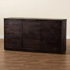 Baxton Studio Titus Modern and Contemporary Dark Brown Finished Wood 3-Door Dining Room Sideboard Buffet -Kitchen & Dining Furniture Sales Store Wholesale20Interiors20Inc 11399xx7xxef2e7f