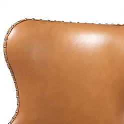 Baxton Studio Gradisca Modern Tan Faux Leather and Walnut Brown Finished Wood 2-PC Swivel Bar Stool Set -Kitchen & Dining Furniture Sales Store Wholesale20Interiors20Inc 11402xx4xx3cd723