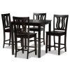 Baxton Studio Fenton Modern and Contemporary Transitional Dark Brown Finished Wood 5-Piece Pub Set -Kitchen & Dining Furniture Sales Store Wholesale20Interiors20Inc 11413xx9776xx1xxa76e44