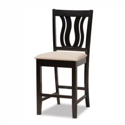 Baxton Studio Fenton Modern and Contemporary Transitional Sand Fabric and Dark Brown Finished Wood 5-Piece Pub Set -Kitchen & Dining Furniture Sales Store Wholesale20Interiors20Inc 11414xx9776xx2xx0a4751